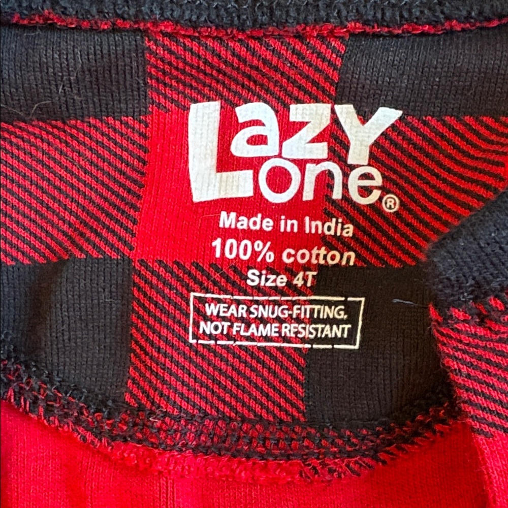 Lazy One Red and Black Plaid Cotton Pajamas!